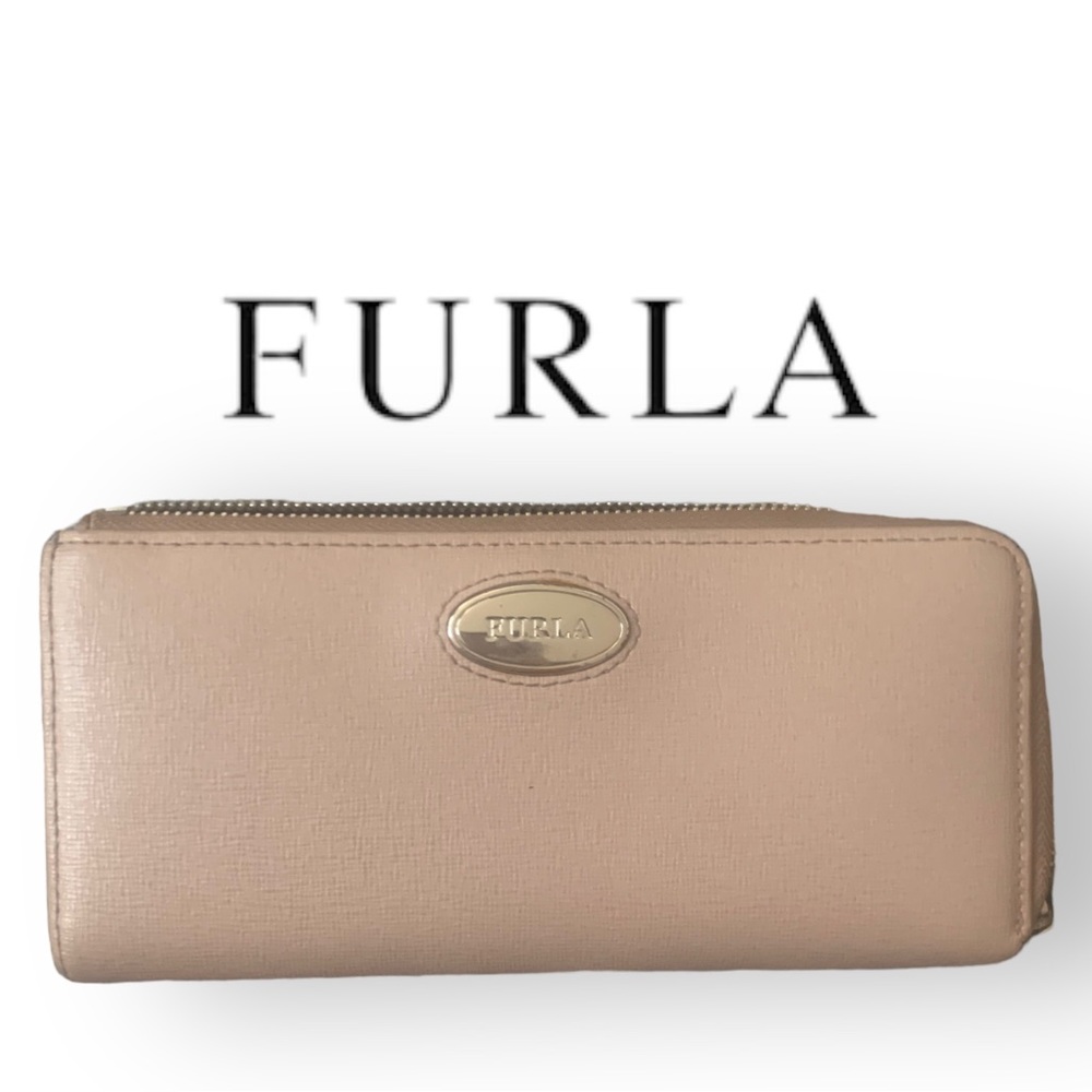 FURLA Nude long zippy wallet